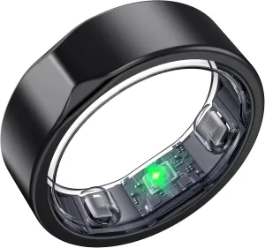 Smart Ring-Size First Before You Buy, No APP Subscription,7-10 Days of Use,Sleep & Activity Real-Time Monitor, Stress/Heart Rate/SPO₂ Tracker, Compatible with iOS and Android (Black, 13)