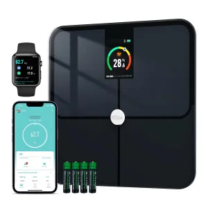 Smart Scale, High Accurate Body Fat Scale with TFT LCD, Bathroom Scale for Body Weight, 16 Body Composition Digital Bluetooth Weight Scale with Fitness App