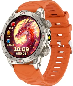 Smart Watch Outdoor Answer Make Calls Message Notification Military Smartwatch Compatible iPhone Android LED Flashlight Compass Altimeter Barometer Heart Rate Monitor Sport Smart Watches Fitness Watch