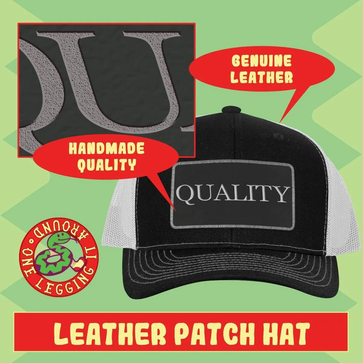 Smoking-Tobacco-Cutter Operator AF - Leather Black Patch Engraved Trucker Hat