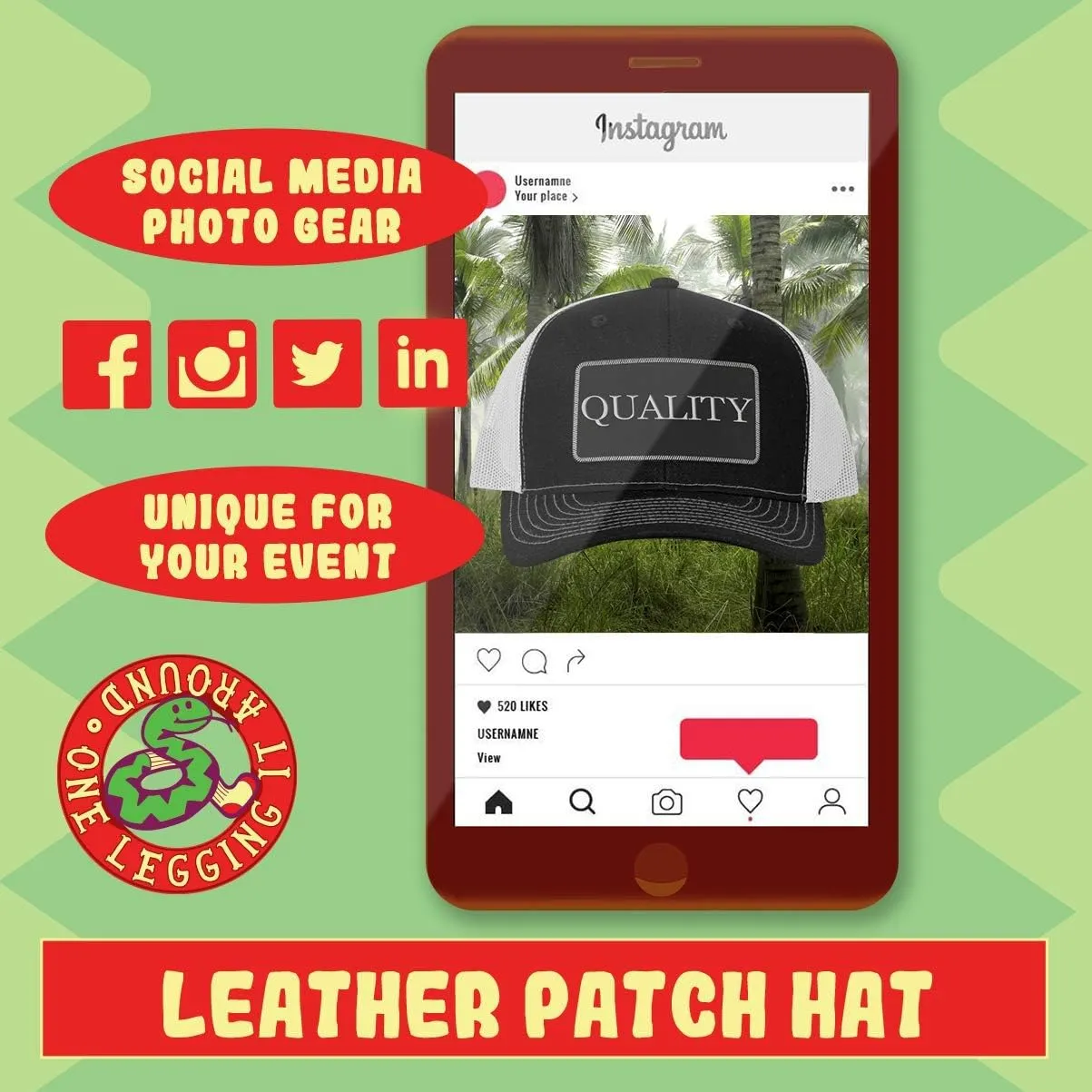 Smoking-Tobacco-Cutter Operator AF - Leather Black Patch Engraved Trucker Hat