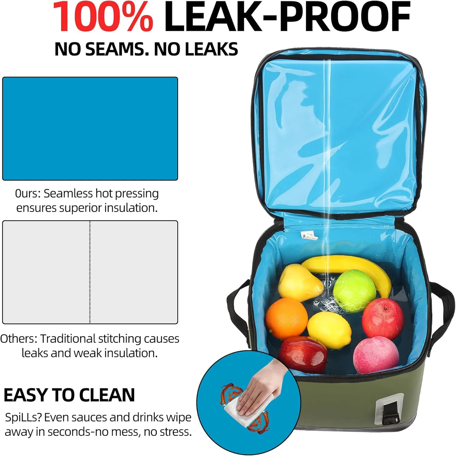 Soft Cooler 6Can to 28Can, Portable/Single Shoulder/Backpack Ice Chest Box, Dry & Wet Compartment Design, Built-in Bottle Opener, Suitable for Lunch, Beach, Travel, Camping