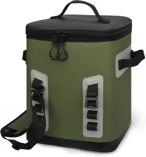Soft Cooler 6Can to 28Can, Portable/Single Shoulder/Backpack Ice Chest Box, Dry & Wet Compartment Design, Built-in Bottle Opener, Suitable for Lunch, Beach, Travel, Camping