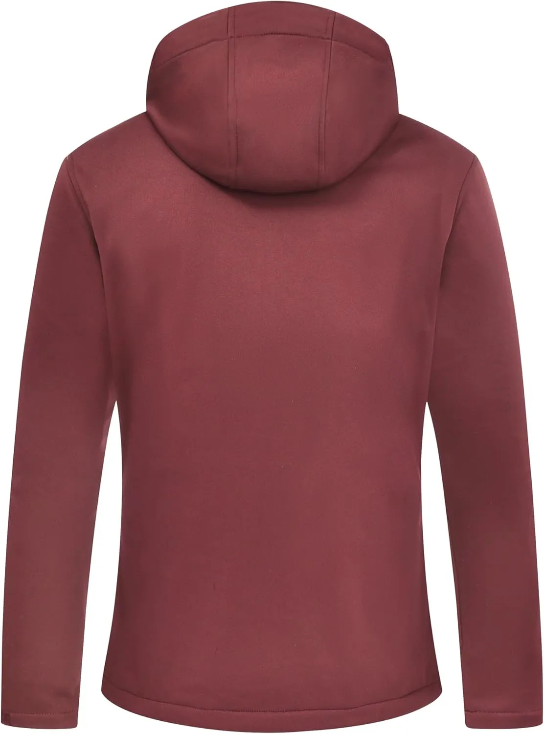 Softshell Jacket Women Fleece Lined Lightweight Jacket Waterproof Coat with Hooded Outdoor Hiking