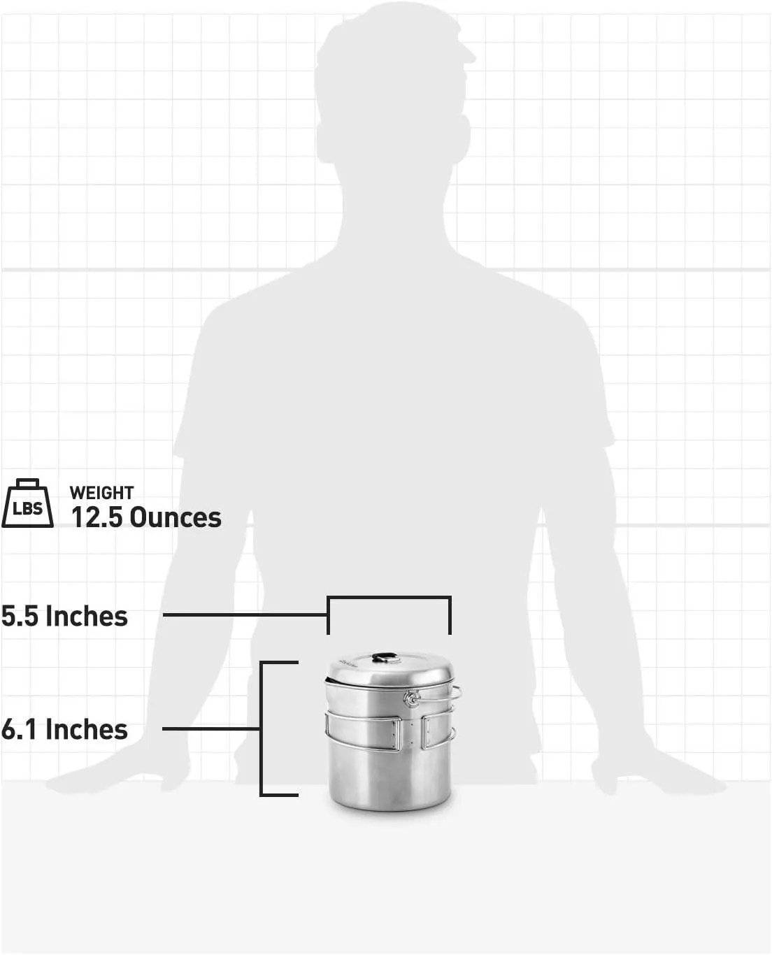 Solo Stove Pot 900/1800/4000 Stainless Steel Companion Pots | Designed for use with Lite/Titan/Campfire Solo Stoves