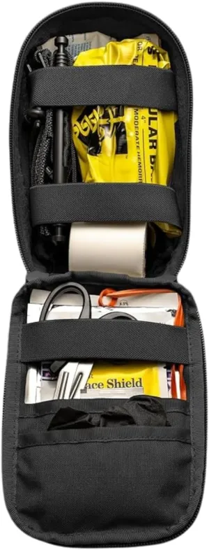 Solutions Operator IFAK with SOF Tourniquet, OLAES Modular Bandage, MOLLE Straps, Compact Nylon Pouch Black- Made in The USA