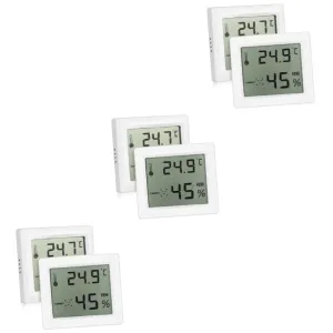 Sosoport 3sets -one Room Thermometer Hygrometer Digital Climate Monitor Large Display for Home Office 2pcs*3