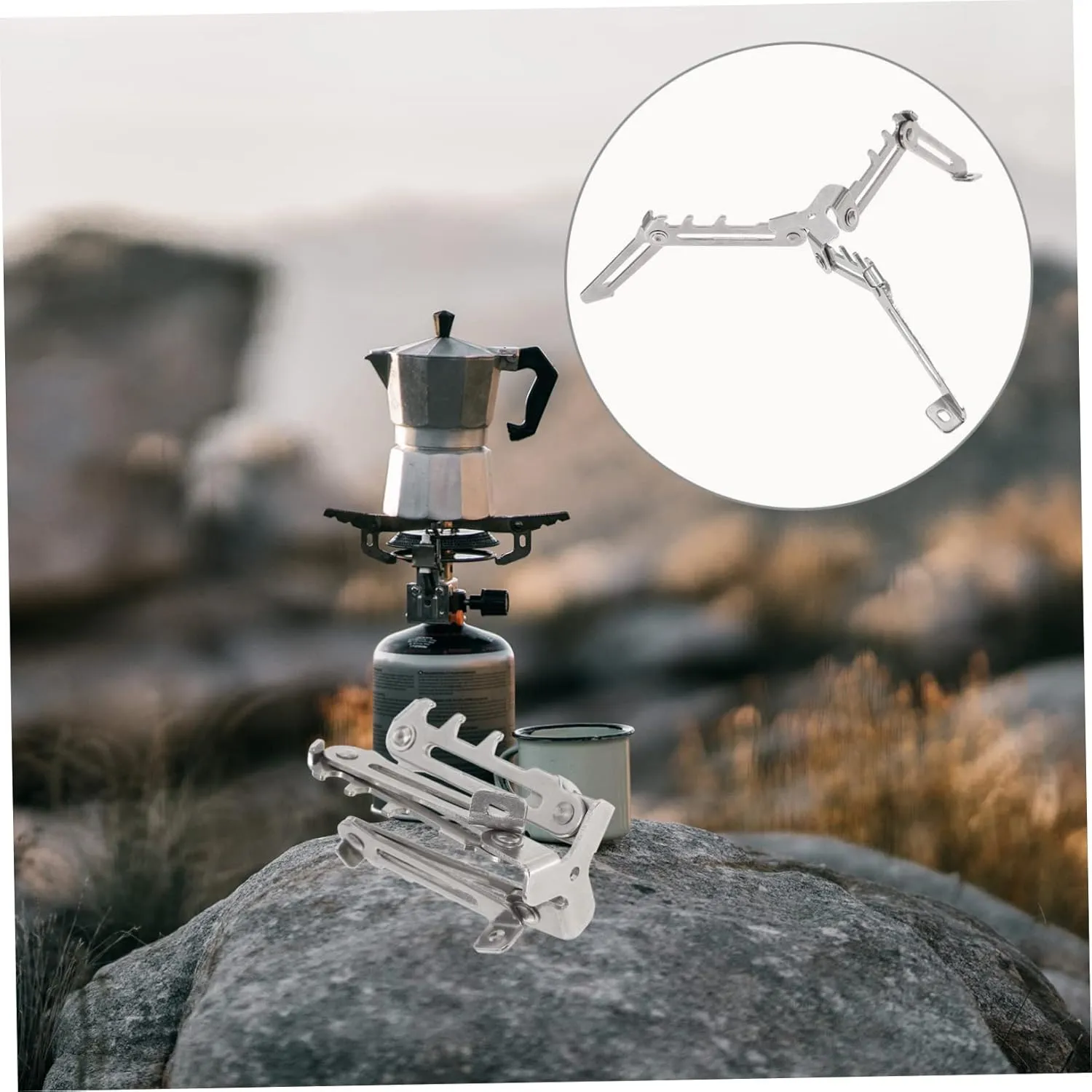 Sosoport Gas Tank Bracket Kettle Propane Hose Propane Stove Propane Tank Gauge Gas Stove Stand Cylinder Bottle