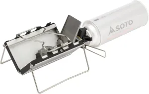 SOTO ST-320 Single Burner, Ultra-thin, 1.0 inch (2.5 cm), Lightweight, Compact, Storage Case, Solo, Camping, Touring, G-Stove, Made in Japan