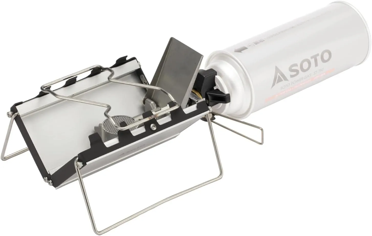 SOTO ST-320 Single Burner, Ultra-thin, 1.0 inch (2.5 cm), Lightweight, Compact, Storage Case, Solo, Camping, Touring, G-Stove, Made in Japan