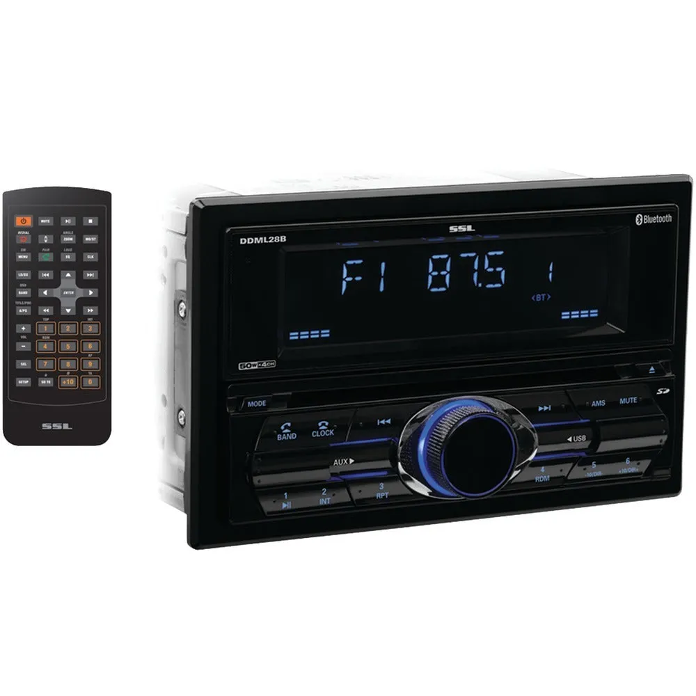 SOUNDSTORM DDML28B Double-DIN In-Dash Mechless Digital Media AM/FM Receiver with Bluetooth(R)