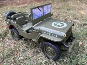 SOWOFA Remote Controlled Proportional Throttle Off-Road Military Truck C8815 Simulation All Terrain Off-Road Climbing Vehicle Model with Lighting Retro Military Card Model