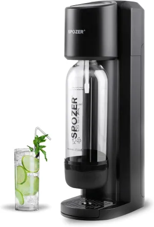 Sparkling Water Maker, Soda Maker with 1L Carbonating Bottle, Fizzy Water Maker, Compatible with All Screw-in 60L CO2 Cylinders (NOT Included)