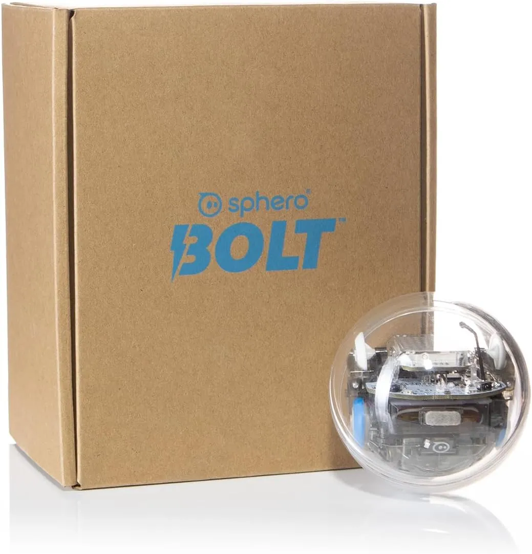 Sphero Bolt - Coding Robot Ball - Beginner to Advanced Programming - Ages 8  - Learn to Code 3 Ways: Draw, Blocks, Javascript - Programmable Sensors - LED Matrix - Durable and Waterproof Design