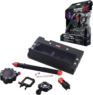 SpyX / Spy Pen Toolkit - Pocket-Sized Gear for Spy Kids. Disappearing Ink Pen, Motion Detector, Flashlight, Telescope, Light Bending Tube. STEM Learning for Young Detective Role Play