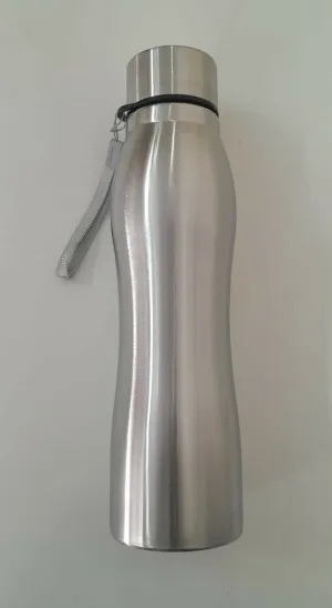 Stainless Steel Water Bottle - Curved Cylindrical (1Ltr)