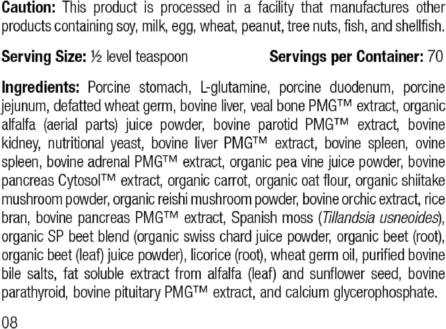 Standard Process Canine Enteric Support - Digestive System Support for Dogs - Nutritional Dog Supplement for Gut Health - Canine Supplement Formula to Aid Healthy Digestion - 110 g