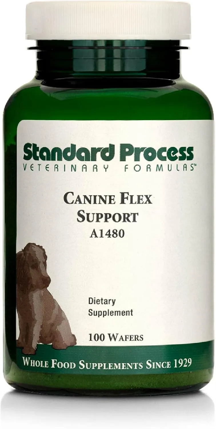Standard Process Inc. Canine Flex Support - Joint & Immune Health Supplement for Dogs - Chewable Wafers for Healthy Joint Function Support - Nutritional Whole-Food Based Supplement - 100 wafers