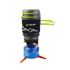 STARCAMP 1000 500ml Outdoor Camping Cooking System Hiking Fastboil Jet Cooker Gas Stove