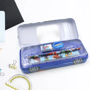 Stationery  Stationery Compass for Return Kids Compass, Pencil (5Pc Pencil Kids Shape Box, Set) Compass Sharpner, Discounted delivery for Fast response & Box, Scale for Pencil School Metal Gift Car Gift Eraser, Case Box, With Kids Birthday