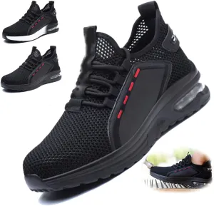 Steel Toe Indestructible Shoes Men Women Lightweight Puncture Resistant Safety Work Shoes Sneakers for Construction Working Breathable