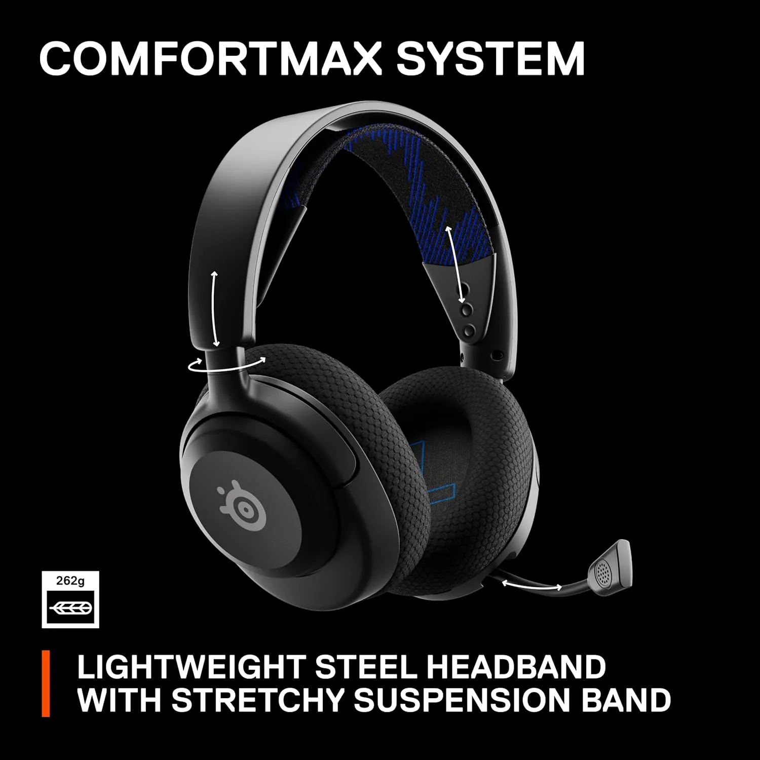 SteelSeries Arctis Nova 4P Wireless Multi-Platform Gaming Headset — 360° Spatial Audio — 2.4GHz High-Speed Wireless — 36 Hr Battery — USB-C — Gen 2 Mic — PlayStation, PC, PSVR 2, Switch