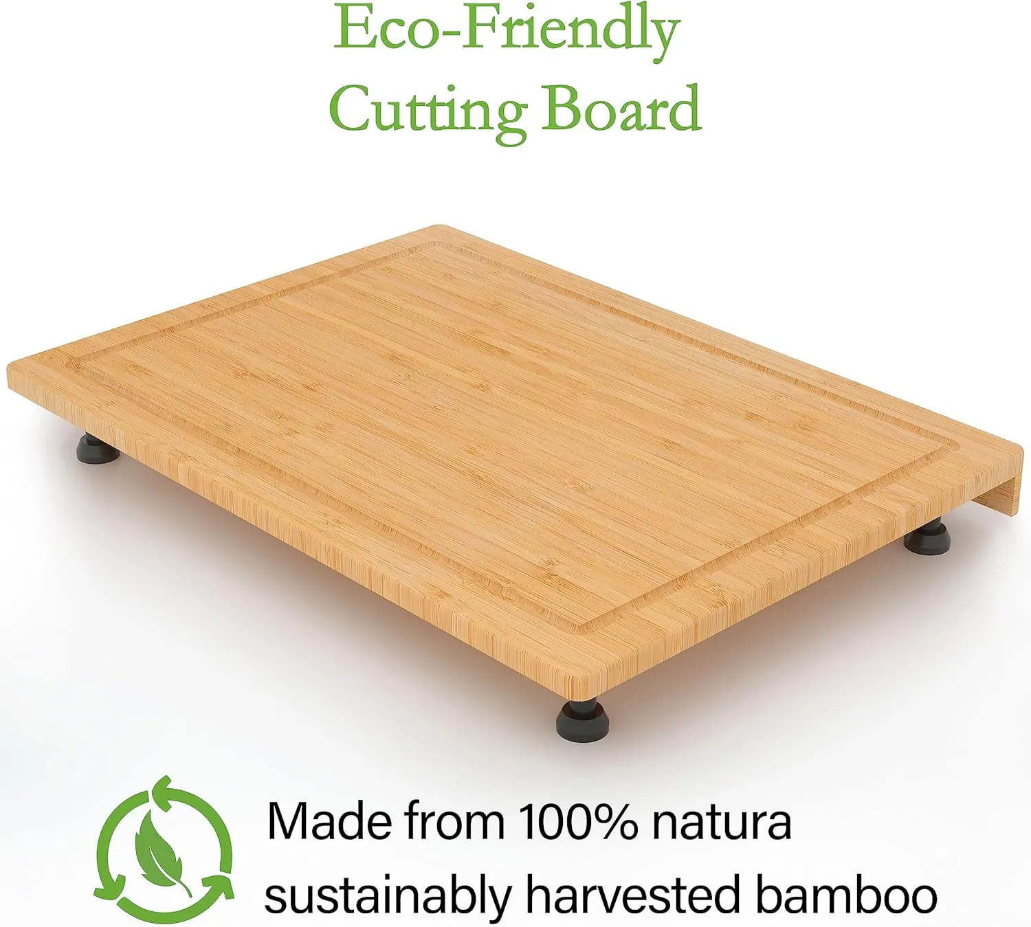 Stove Cover Board for Gas Stovetop - Raised Cutting Board with Legs and Juice Grooves, Adjustable Noodle Board Stove Cover for RV Stove Top (29.52"x21.65")