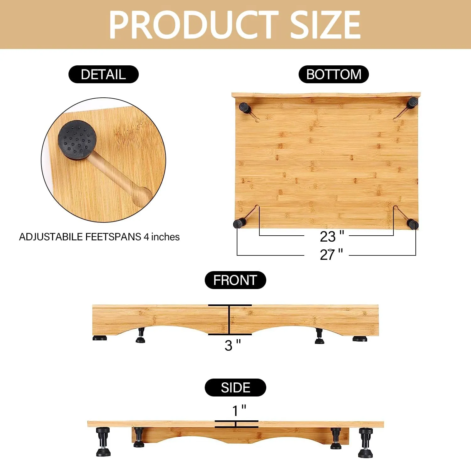 Stove Cover Board for Gas Stovetop - Raised Cutting Board with Legs and Juice Grooves, Adjustable Noodle Board Stove Cover for RV Stove Top (29.52"x21.65")