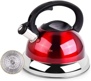 stove top kettle Camping Kettle Stovetop Kettles4L Stovetop Induction Whistling Kettle 304 Stainless Steel Teakettle Teapot Coffee Pot with Insulation Handle