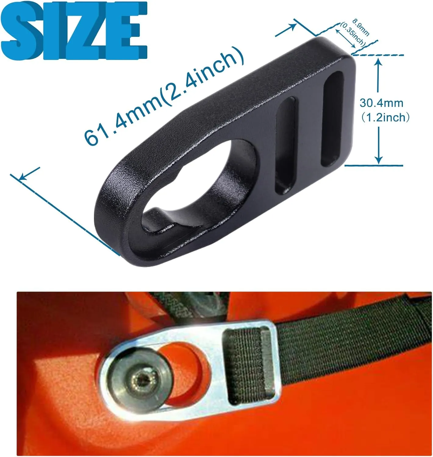 Strap Replacement Buckle Clip Aluminum Seat Clips Replaces Spare Parts Repair Kit Fit for Lifetime Emotion Style Button Type Seat Straps Repair Clip Compatible with Kayak Seats
