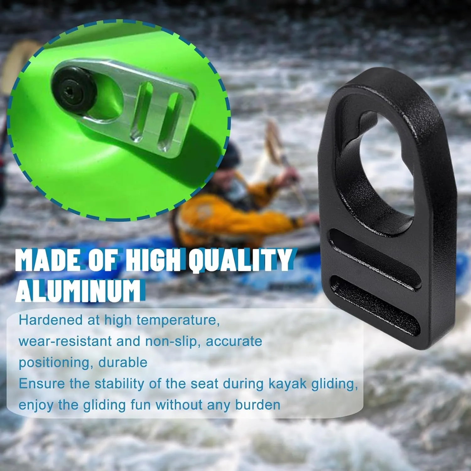 Strap Replacement Buckle Clip Aluminum Seat Clips Replaces Spare Parts Repair Kit Fit for Lifetime Emotion Style Button Type Seat Straps Repair Clip Compatible with Kayak Seats