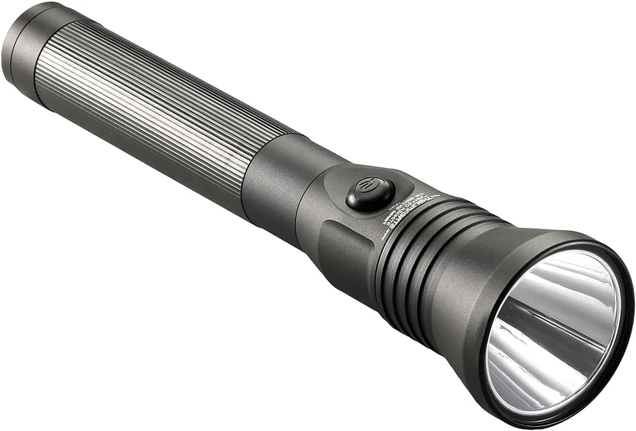 Streamlight 75863 Stinger DS HPL 800-Lumen Rechargeable Flashlight with 120V/12V DC Smart Charger System and 2 Holders, Black
