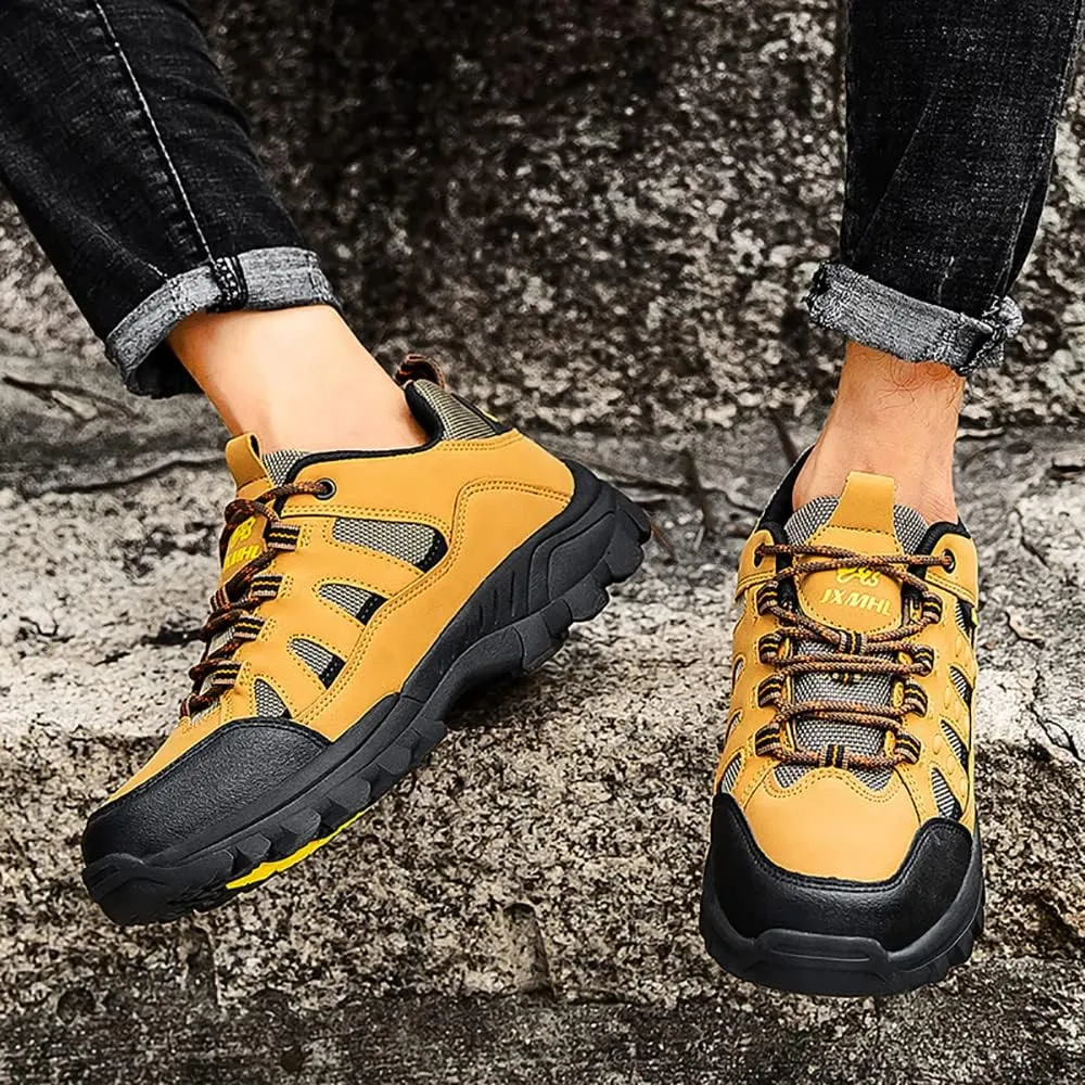 Succttssful Mens Hiking Shoes Waterproof Lightweight Outdoor Low-Top Climbing Shoes for Trekking Training Mountaineer Camping Trail