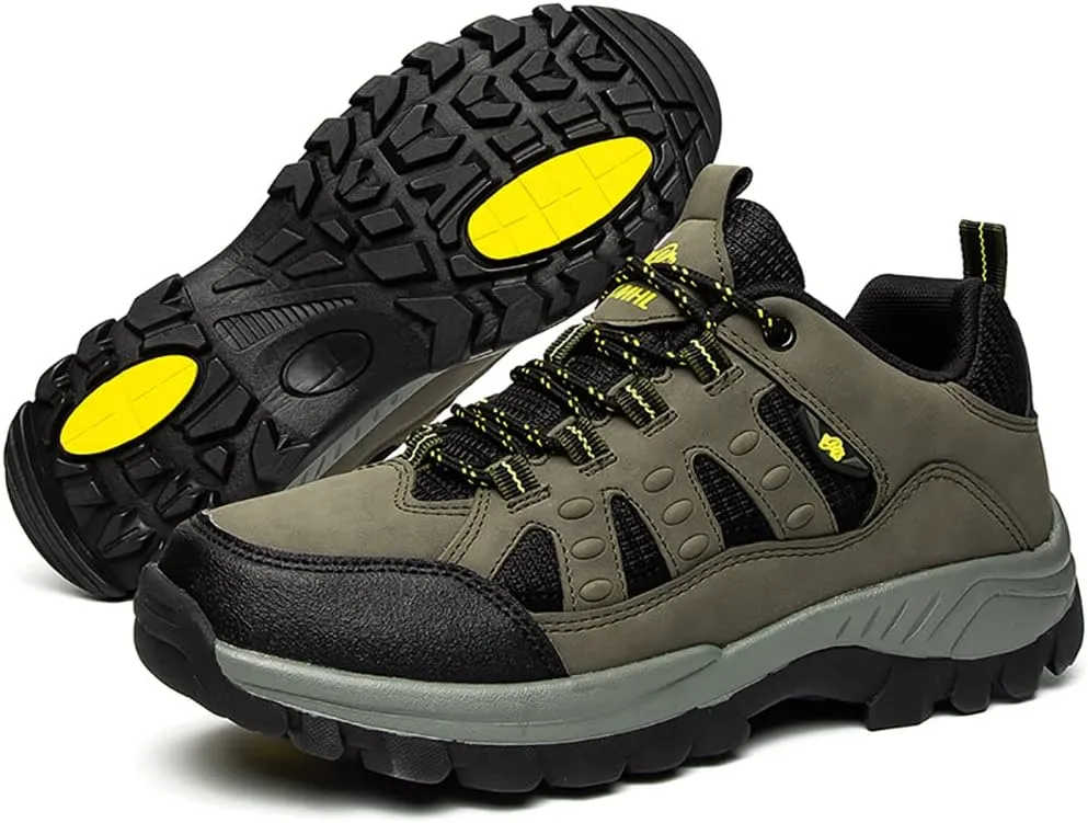 Succttssful Mens Hiking Shoes Waterproof Lightweight Outdoor Low-Top Climbing Shoes for Trekking Training Mountaineer Camping Trail