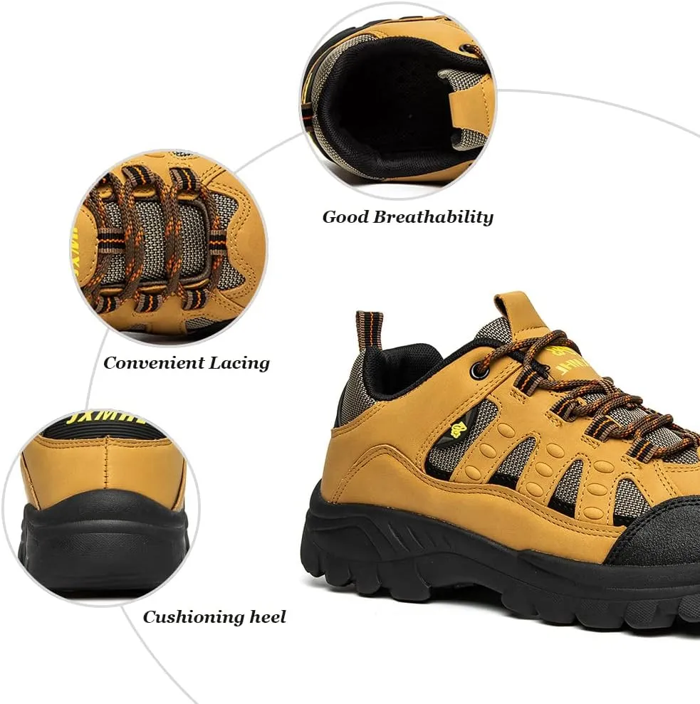 Succttssful Mens Hiking Shoes Waterproof Lightweight Outdoor Low-Top Climbing Shoes for Trekking Training Mountaineer Camping Trail