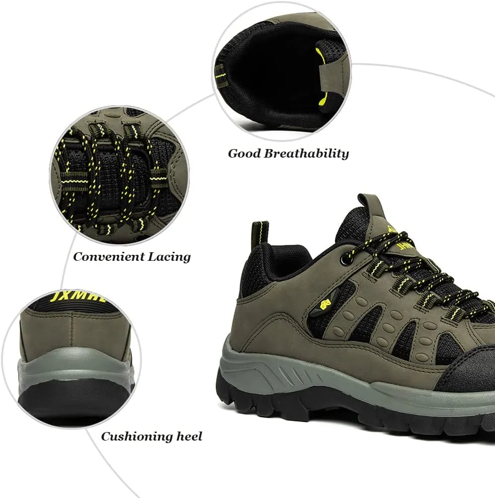 Succttssful Mens Hiking Shoes Waterproof Lightweight Outdoor Low-Top Climbing Shoes for Trekking Training Mountaineer Camping Trail