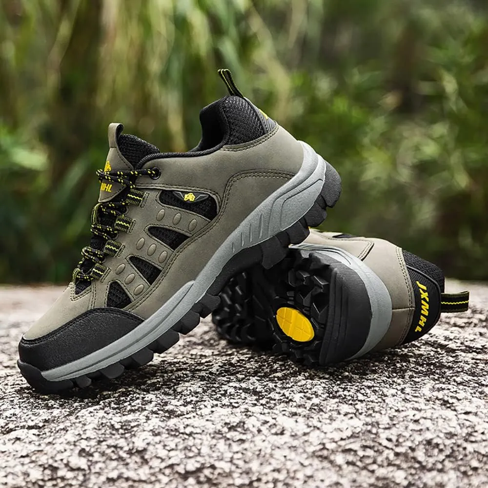 Succttssful Mens Hiking Shoes Waterproof Lightweight Outdoor Low-Top Climbing Shoes for Trekking Training Mountaineer Camping Trail
