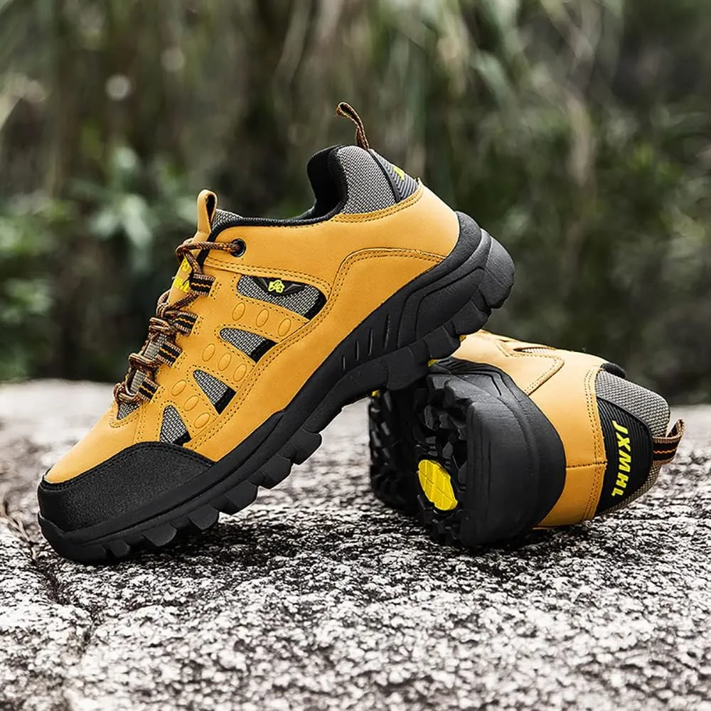 Succttssful Mens Hiking Shoes Waterproof Lightweight Outdoor Low-Top Climbing Shoes for Trekking Training Mountaineer Camping Trail