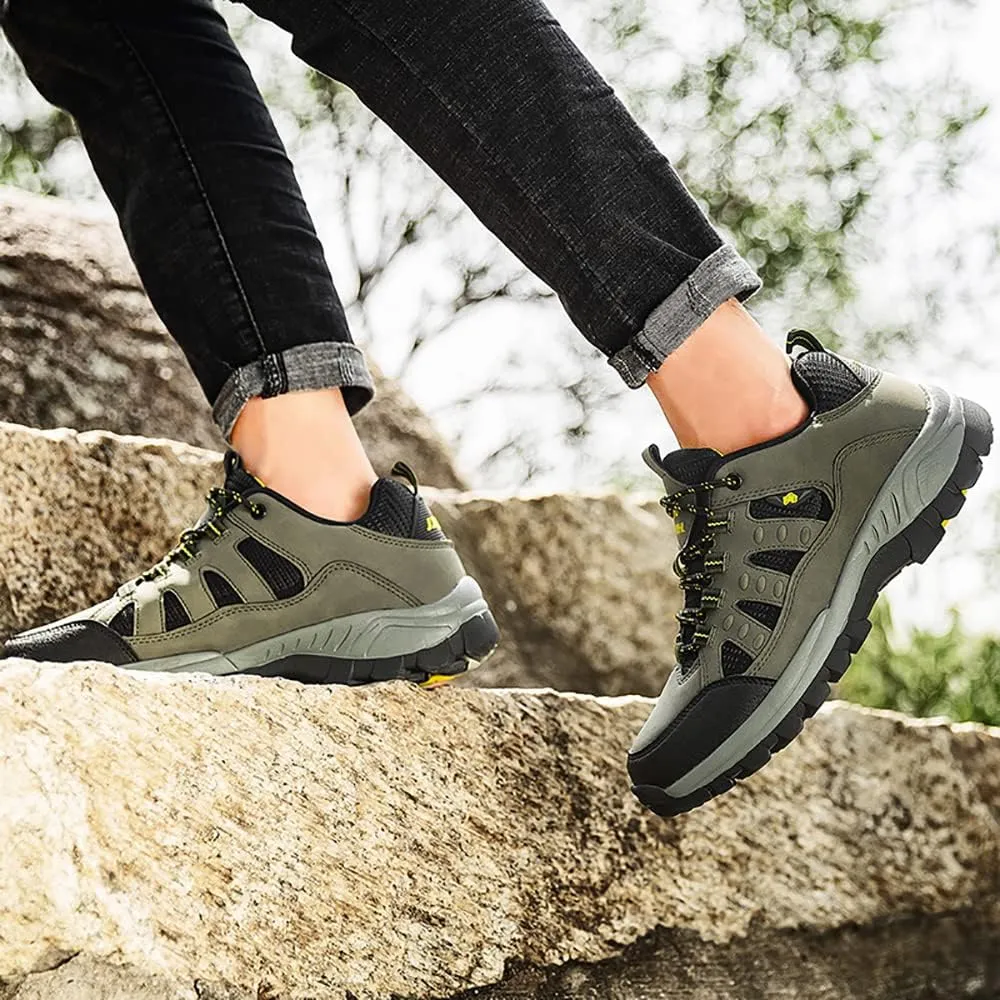 Succttssful Mens Hiking Shoes Waterproof Lightweight Outdoor Low-Top Climbing Shoes for Trekking Training Mountaineer Camping Trail