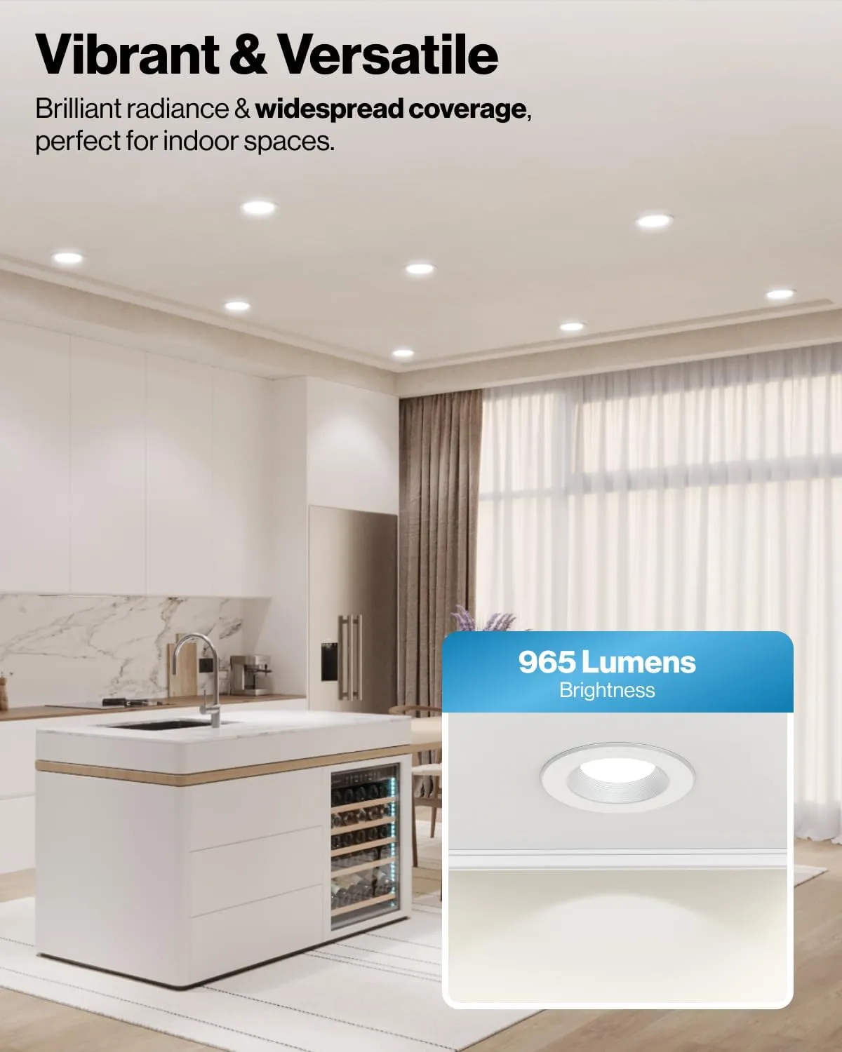 Sunco 12 Pack LED Recessed Lighting 6 Inch, LED Can Lights Retrofit Lighting Downlight, 965 LM, 4000K Cool White, Dimmable, Baffle Trim, 13W=120W, 50000 Lifetime Hours, Damp Rated UL.