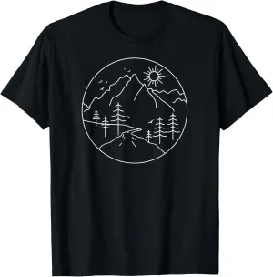 Sunrise Mountain Nature Hiking Camping Outdoors Mountains T-Shirt