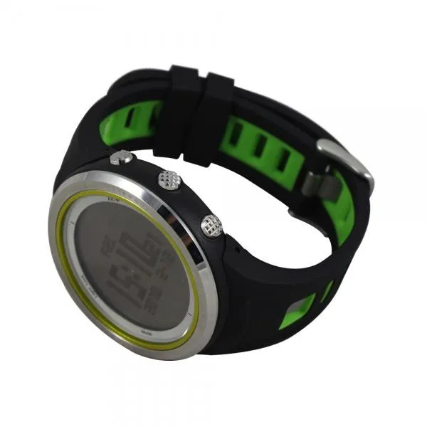 SUNROAD 5ATM Waterproof Digital Sports Watch with Altimeter Barometer Compass Pedometer Thermometer Green Black & Silver Edge