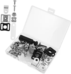 SUPVOX 57pc Hockey Helmet Repair Kit Helmet Hardware Set with Visor Clips for Youth Softball Rugby Football