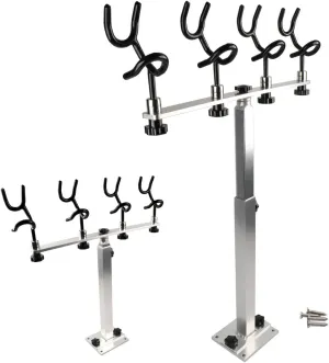 Sure Grip Aluminum Boat Rod Holder PVC Coated Steel Wire Fishing Pole Holder with Adjustable Height and 360 Degree Rotation