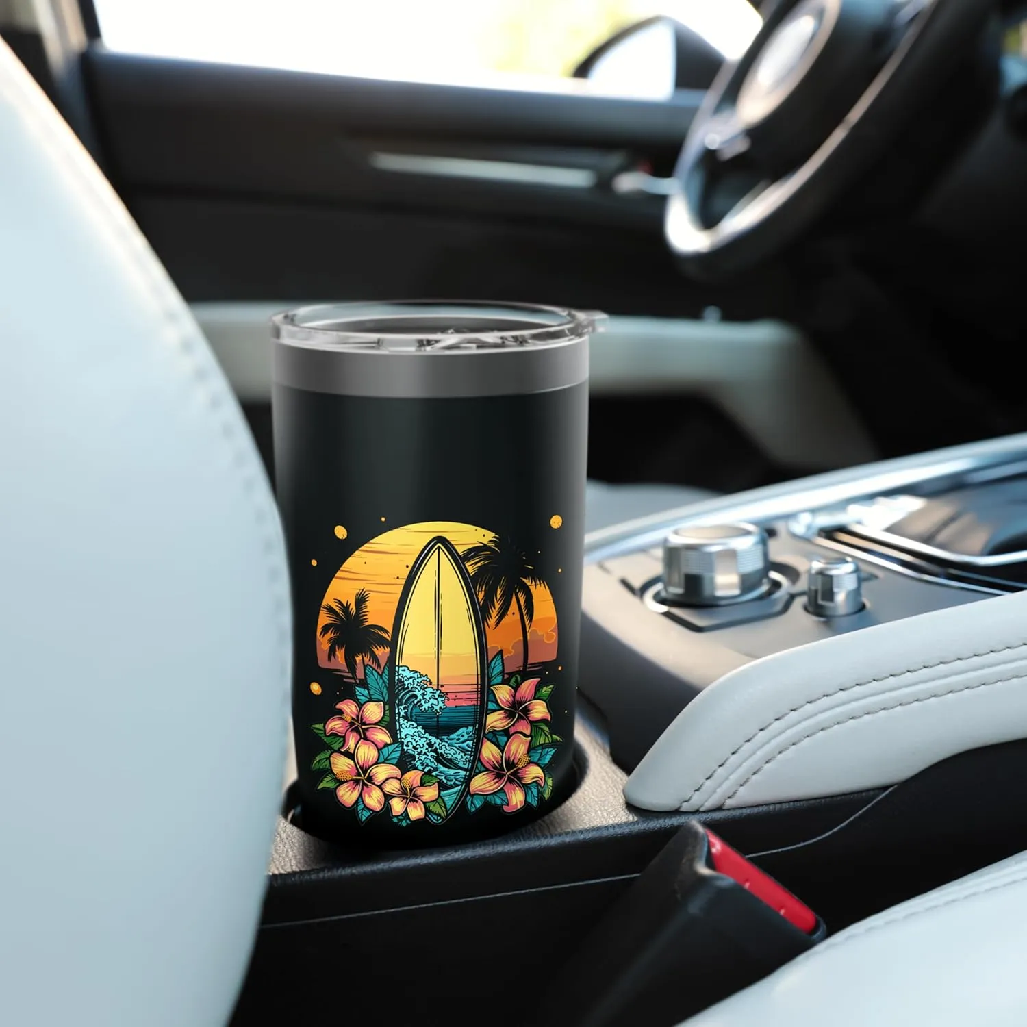 Surfboard Comic Look Surfing Trip Stainless Steel Insulated Tumbler