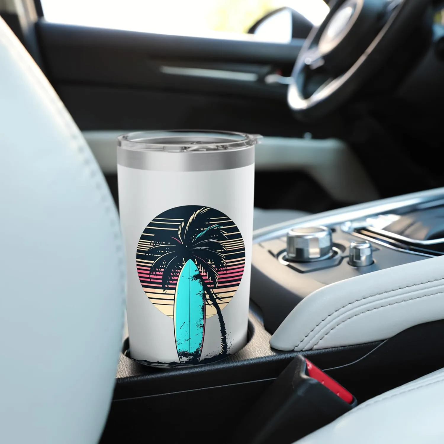 Surfboard Sketch Surfing Trip Stainless Steel Insulated Tumbler