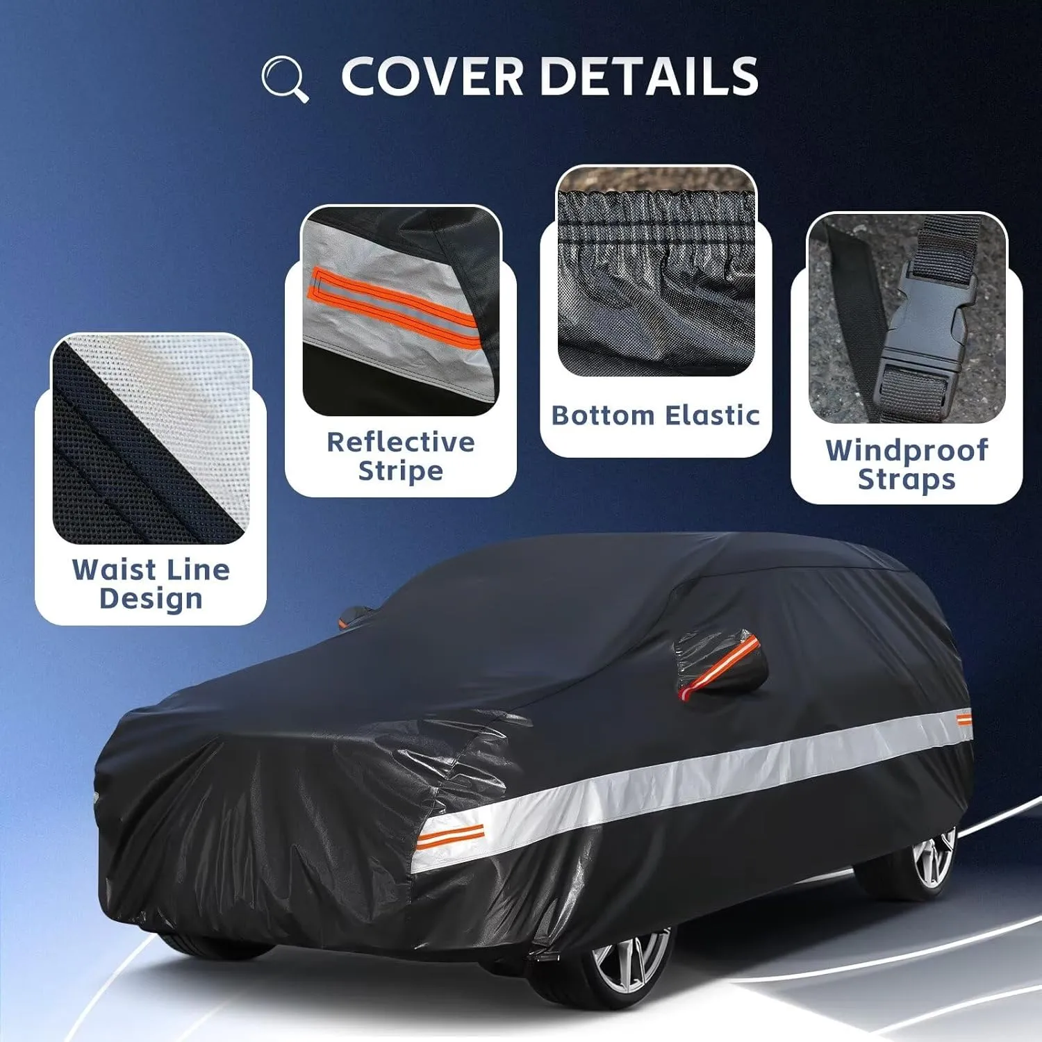 SUV Car Cover Custom Fit Jeep Compass 2006-2025, 100% Waterproof Breathable Outdoor Car Covers, Sun Rain Dust Snow Protection. (Ships from US Warehouse, Arrive Within 3-7 Days)