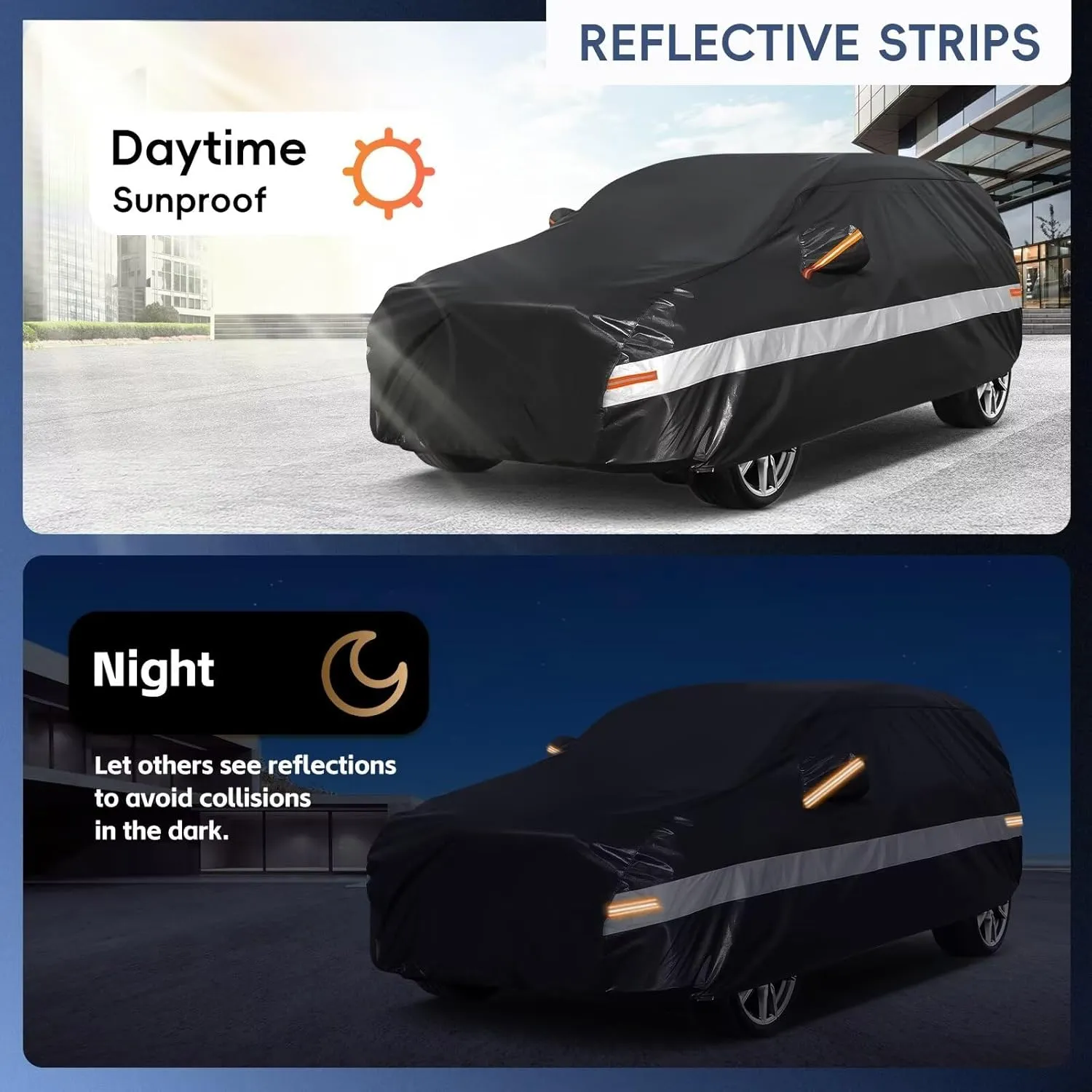 SUV Car Cover Custom Fit Jeep Compass 2006-2025, 100% Waterproof Breathable Outdoor Car Covers, Sun Rain Dust Snow Protection. (Ships from US Warehouse, Arrive Within 3-7 Days)