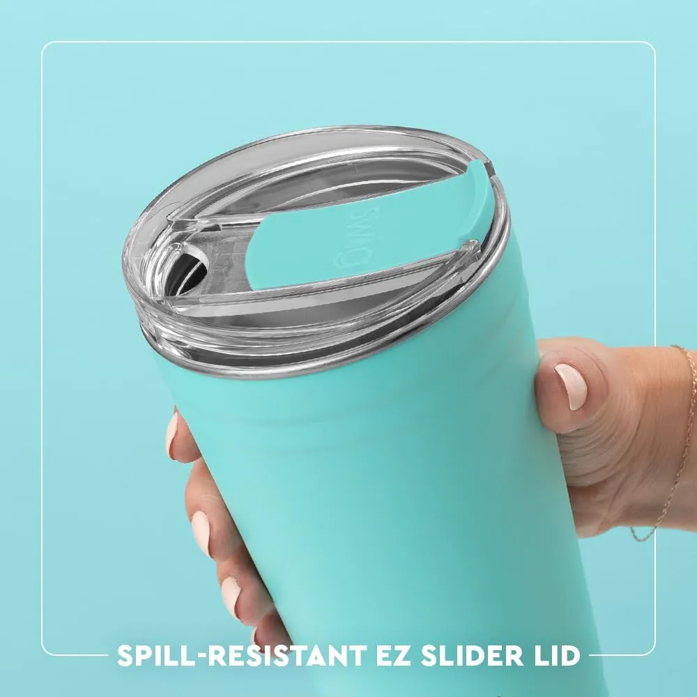 Swig Life 24oz Party Cup, Stackable Insulated Travel Coffee Tumbler with EZ Slider Lid, Cup Holder Friendly Travel Thermos, Stainless Steel 24 oz Tumbler, Reusable Coffee Mug (Desert Child)