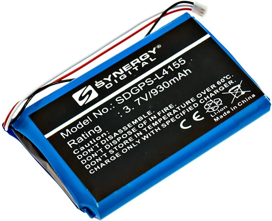 Synergy Digital GPS Batteries, Compatible with Garmin 361-00035-01 GPS Batteries (Li-Ion, 3.7V, 930 mAh), Set of 2